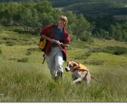 Ewa och Fellie fjällvandrar