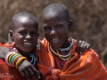 Masajbarn i en masajby Tanzania